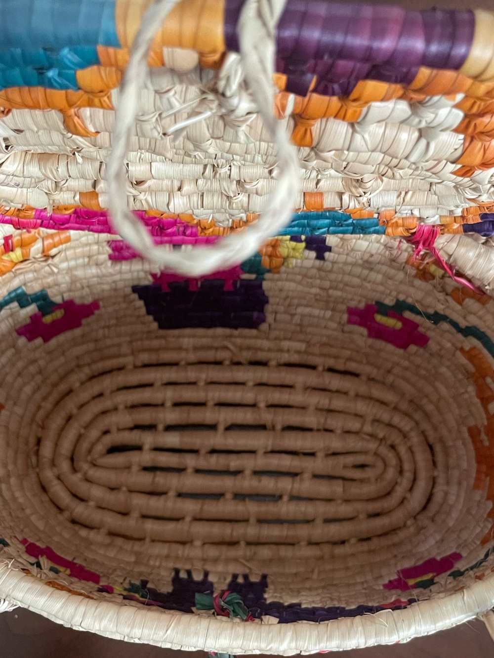 Artisan Handwoven Palm Basket Tote - Picture 7 of 13